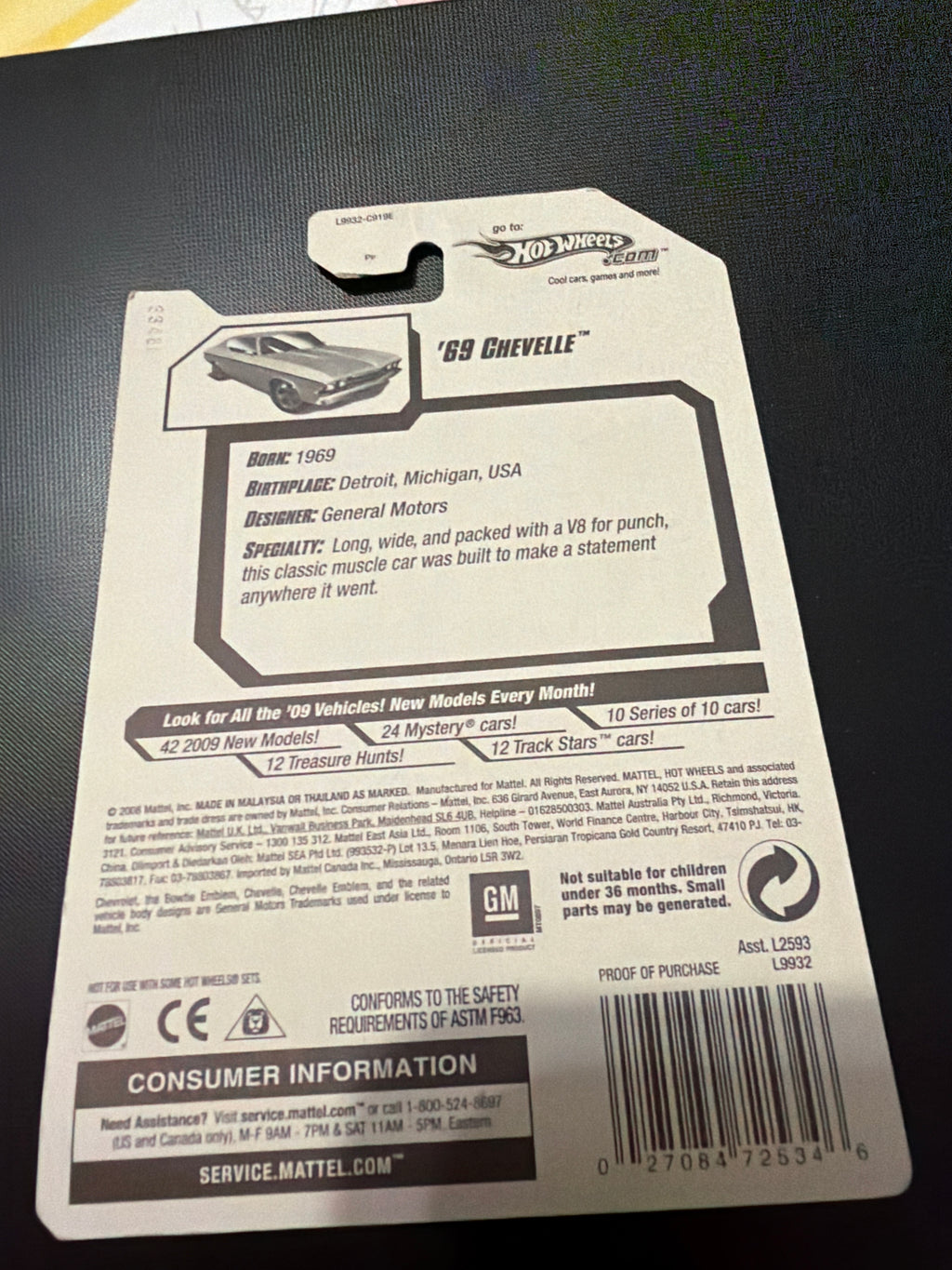 Hot Wheels 2008 New Models – ’69 Chevelle SS 396 – Silver – 1:64
