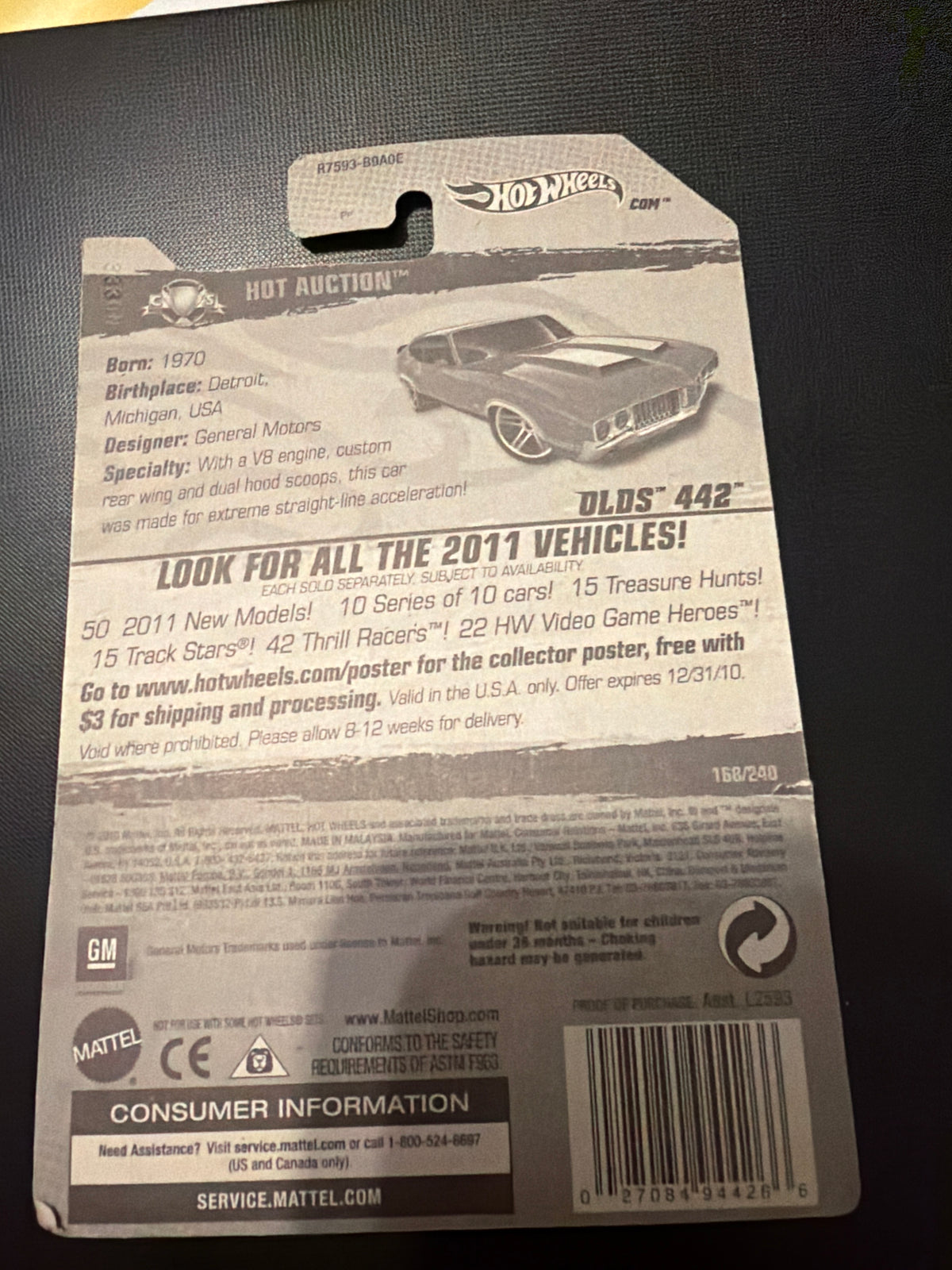 Hot Wheels 2010 Hot Auction – Olds 442 – 10/10 – 1:64