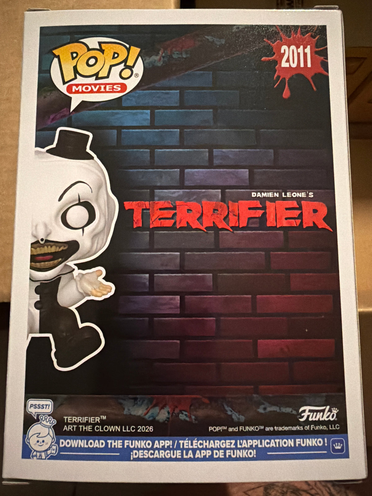 Funko Pop! Movies: Terrifier – Art the Clown Shelf Sitter #2011